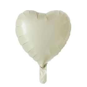 Patladı Gitti 18 inç 45 cm Krem Kalp Folyo Balon