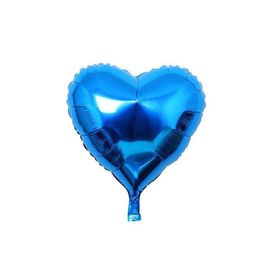 Patladı Gitti 18 inç 45 cm Mavi Kalp Folyo Balon