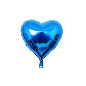 Patladı Gitti 18 inç 45 cm Mavi Kalp Folyo Balon