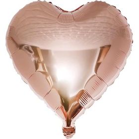 Patladı Gitti 18 inç 45 cm Rose Gold Kalp Folyo Balon