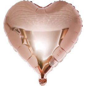 Patladı Gitti 18 inç 45 cm Rose Gold Kalp Folyo Balon