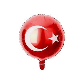 Patladı Gitti 18 inç 45 cm Türk Bayrağı Folyo Balon