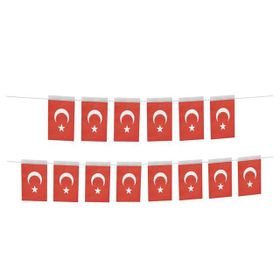 Patladı Gitti 19-11 cm 40'lı Ay Yıldız Büyük Boy İpli Bayrak