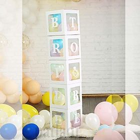 Patladı Gitti 25 cm Bride To Be Yazılı Büyük Boy Beyaz Kutu Balon ve Nişan Kına Parti Kutlama Seti
