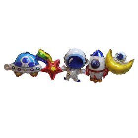 Patladı Gitti 31.5x108 cm Uzay Temalı Birleşik Folyo Balon