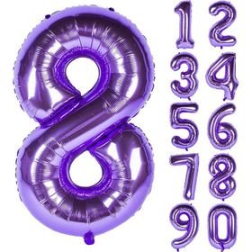 Patladı Gitti 32-34 inç 80 cm 8 Sekiz Rakam Mor Folyo Balon
