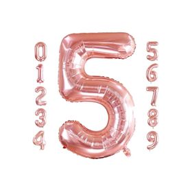 Patladı Gitti 32-34 inç 82 cm 5 Beş Rakam Rose Gold Folyo Balon