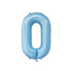 Patladı Gitti 32 inç 76-82 cm 0 Rakam Bebe Mavisi Folyo Balon