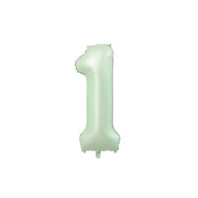 Patladı Gitti 34 inç 76-82 cm 1 Rakam Adaçayı Folyo Balon
