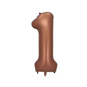 Patladı Gitti 34 inç 76-82 cm 1 Rakam Karamel Folyo Balon