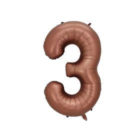 Patladı Gitti 34 inç 76-82 cm 3 Rakam Karamel Folyo Balon