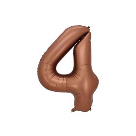 Patladı Gitti 34 inç 76-82 cm 4 Rakam Karamel Folyo Balon