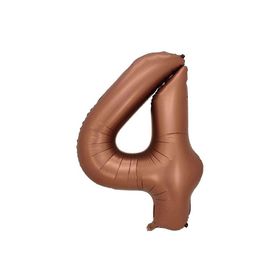 Patladı Gitti 34 inç 76-82 cm 4 Rakam Karamel Folyo Balon