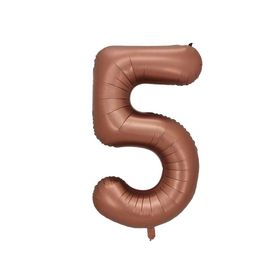 Patladı Gitti 34 inç 76-82 cm 5 Rakam Karamel Folyo Balon