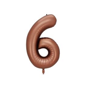 Patladı Gitti 34 inç 76-82 cm 6 Rakam Karamel Folyo Balon