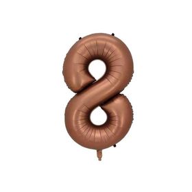 Patladı Gitti 34 inç 76-82 cm 8 Rakam Karamel Folyo Balon