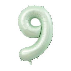 Patladı Gitti 34 inç 76-82 cm 9 Rakam Adaçayı Folyo Balon