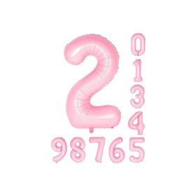 Patladı Gitti 34 inç 76 cm 2 İki Rakam Pembe Folyo Balon