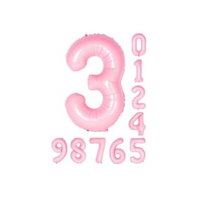 Patladı Gitti 34 inç 76 cm 3 Üç Rakam Pembe Folyo Balon