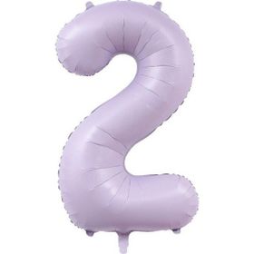 Patladı Gitti 40 inç 100 cm 2 Rakam Lila Folyo Balon