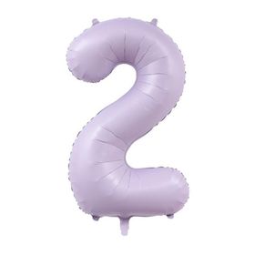 Patladı Gitti 40 inç 100 cm 2 Rakam Lila Folyo Balon