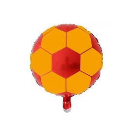 Patladı Gitti 45 cm 18 inç Sarı Kırmızı Futbol Topu Folyo Balon