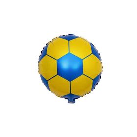 Patladı Gitti 45 cm 18 inç Sarı Lacivert Futbol Topu Folyo Balon