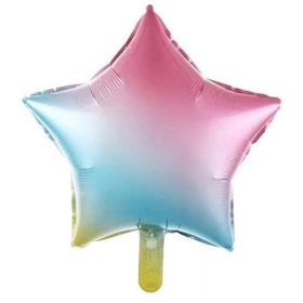 Patladı Gitti 45 cm Gökkuşağı Yıldız Bebek Çocuk Parti Kutlama Folyo Balon