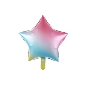 Patladı Gitti 45 cm Gökkuşağı Yıldız Bebek Çocuk Parti Kutlama Folyo Balon