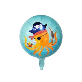 Patladı Gitti 45x45 cm Köpek Balığı ve Ahtapot Korsan Temalı Folyo Balon Set