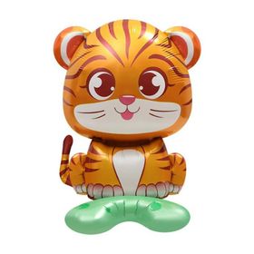 Patladı Gitti 48x50 cm Safari Kaplan Figür Ayaklı Folyo Balon