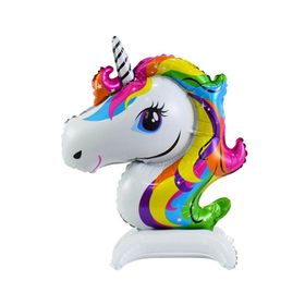 Patladı Gitti 48x50 cm Safari Unicorn Figür Ayaklı Folyo Balon