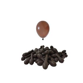 Patladı Gitti 5 inç Kahverengi 10 Adet Mini Balon