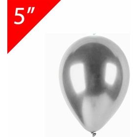 Patladı Gitti 5 inç Krom Gümüş 10 Adet Mini Balon