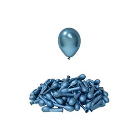 Patladı Gitti 5 inç Krom Mavi 10 Adet Mini Balon