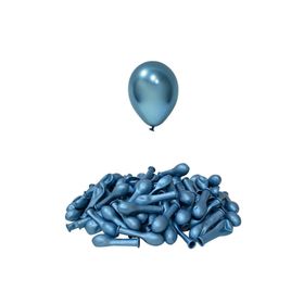Patladı Gitti 5 inç Krom Mavi 10 Adet Mini Balon