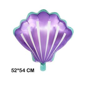 Patladı Gitti 52x54 cm Lila Deniz Kabuğu Folyo Balon