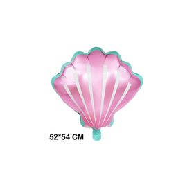 Patladı Gitti 52x54 cm Pembe Deniz Kabuğu Folyo Balon