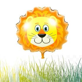 Patladı Gitti 55 cm 22 inç Safari Kafa Aslan Folyo Balon