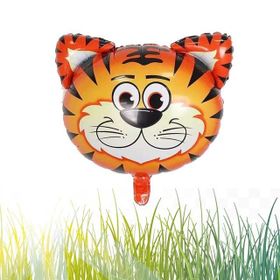 Patladı Gitti 55 cm 22 inç Safari Kafa Kaplan Folyo Balon
