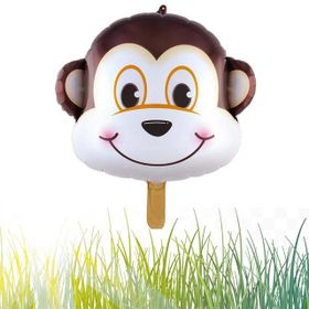 Patladı Gitti 55 cm 22 inç Safari Kafa Maymun Folyo Balon