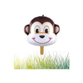 Patladı Gitti 55 cm 22 inç Safari Kafa Maymun Folyo Balon