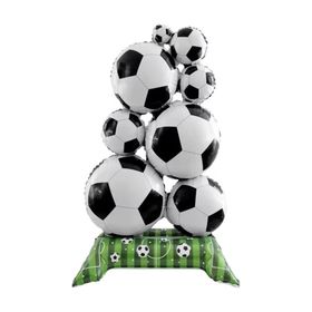 Patladı Gitti 56x98 cm Futbol Temalı Ayakta Duran Doğum Günü ve Parti Süsü Folyo Balon