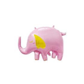 Patladı Gitti 60x84 cm Sevimli Pembe Fil Folyo Balon