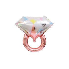 Patladı Gitti 75 cm Tektaş Yüzük Rose Gold Renkli Elmas Bekarlığa Veda Partisi Bride To Be Model 2 Folyo Balon