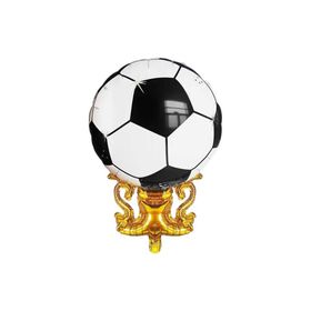 Patladı Gitti 76,5x51 cm Futbol Topu ve Kupa Şeklinde Gold Siyah Folyo Şampiyonluk Balonu