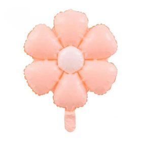 Patladı Gitti 77x66 cm Papatya Makaron Somon Parti Kutlama Folyo Balon Seti