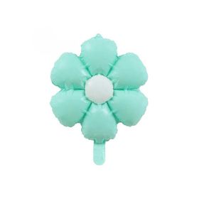 Patladı Gitti 77x66 cm Papatya Makaron Su Yeşili Parti Kutlama Folyo Balon Seti