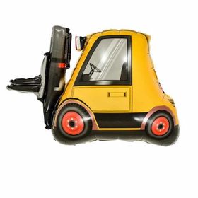 Patladı Gitti 79x53 cm Forklift İnşaat Temalı Parti Malzemesi Folyo Balon