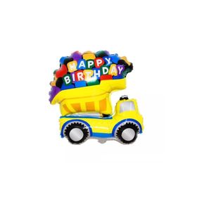 Patladı Gitti 80 cm Happy Birthday Kamyon İnşaat Temalı Parti Malzemesi Folyo Balon